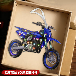 Personalized Motocross Ornament, Biker Christmas Gifts, Dirt Bike Ornament