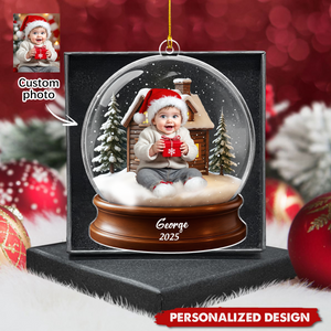 Personalized Baby Photo Ornament-Christmas Gift For Grandchildren