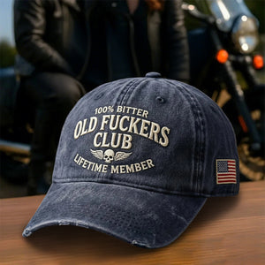 Old Bikers Club - Funny Biker Hat, Vintage Dad Cap
