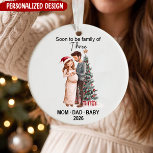 Pregnancy Custom Family Christmas Ornament
