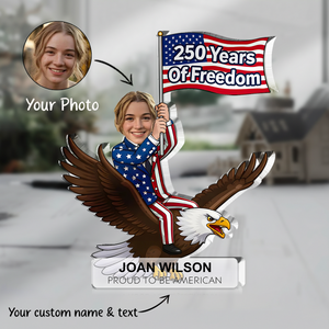 Personalized USA 250th Anniversary Acrylic Plaque With Photo