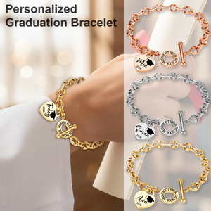 Personalized Custom Name Graduation Bracelet, Class of 2026