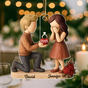 Couple's Proposal Gift - Personalized Acrylic Ornament
