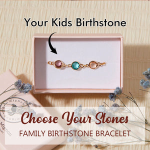 Personalized Family Birthstone Bracelets for Mom Jewelry Mother Daughter Bracelet
