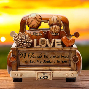 God Blessed The Broken Road That Led Me Straight To You - Custom Plaque