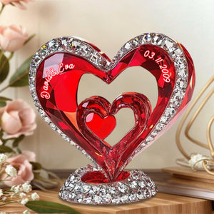 Personalized Heart Shaped Couple Acrylic Plaque