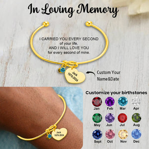 Personalized Custom Birthstone Name Bracelet For Women - Gift For Christmas