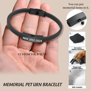 Personalized Customized Cremation Leather Urn Bracelet Keepsake