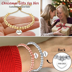 Personalized Custom Name&Date Bracelet for Women - Gift For Christmas