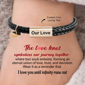 Personalized Couples Braided Rope Bracelet - Gift For Christmas