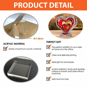 Personalized Heart Shaped Couple Acrylic Plaque