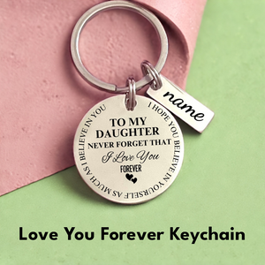 Personalized Custom I Love You Daughter Keychain - Daughter's Birthday Gift