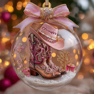 Cowgirl Boots - Personalized Cowgirl Ornament