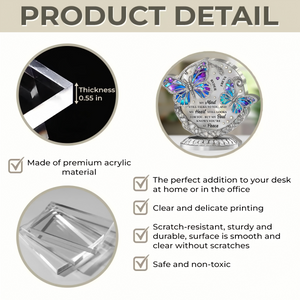 Two Souls One Flight - Personalized Memorial Acrylic Plaque For Family