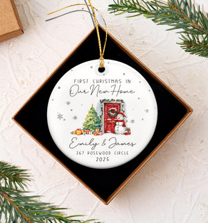 Personalized Custom Our First Christmas in New Home Ornament