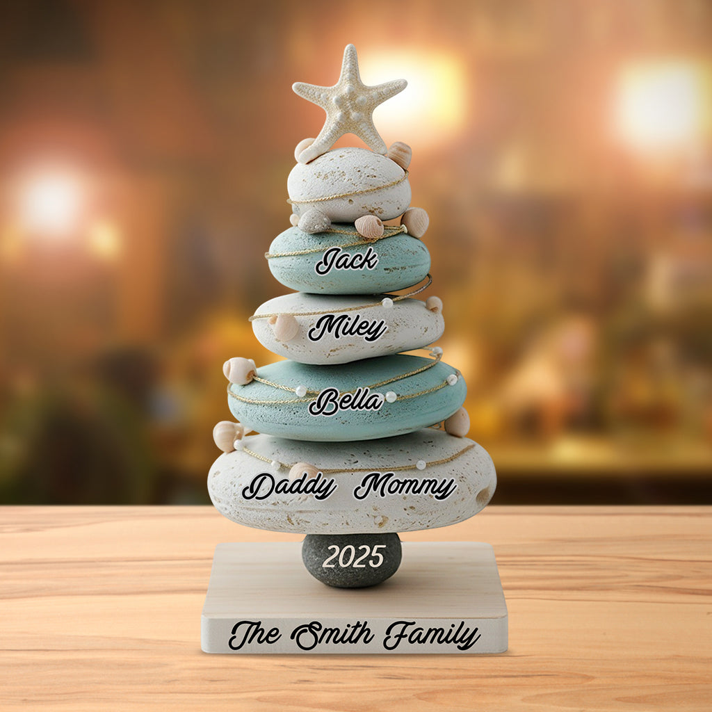 Our Family, Merry Christmas - Personalized Family Custom Shaped Acrylic Plaque