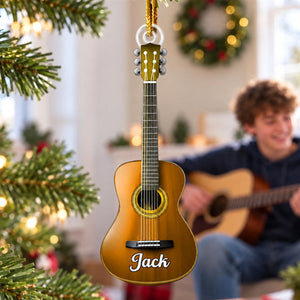 Personalized Ornament, Christmas Gift For Guitarist, Guitar Lovers