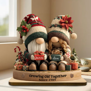 Personalized Growing Old Together Couple Christmas Plaque