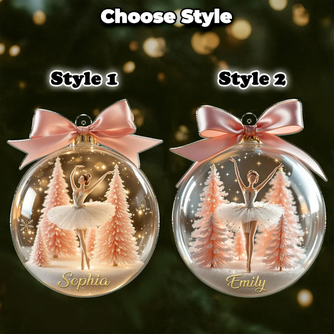 Personalized Ballet Ornament, Christmas Gift For Ballet Lover