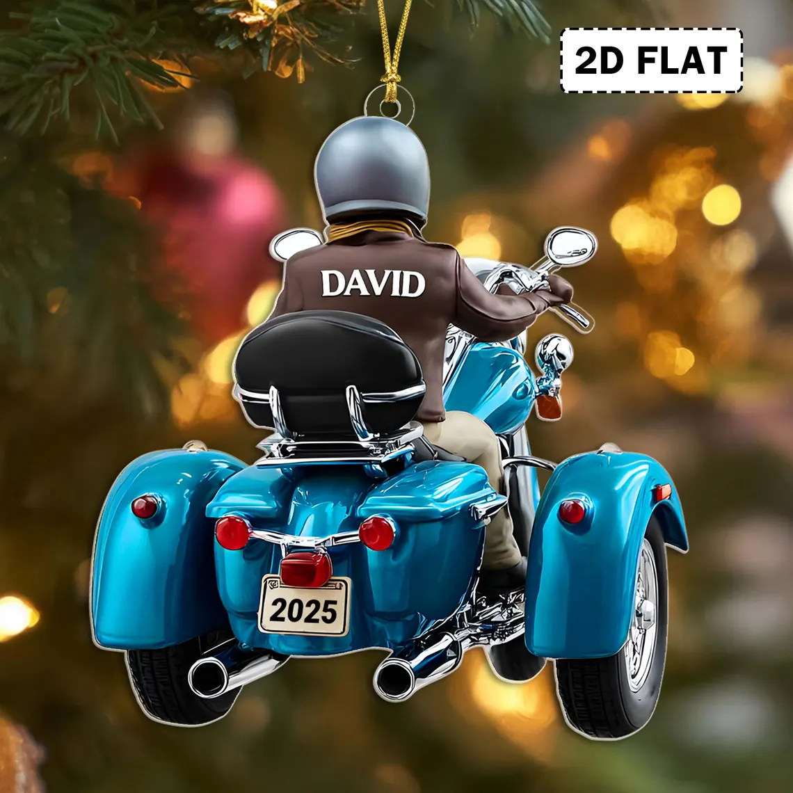 Personalized Biker Trike Christmas Ornament - Unique Gift for Motorcycle Lovers