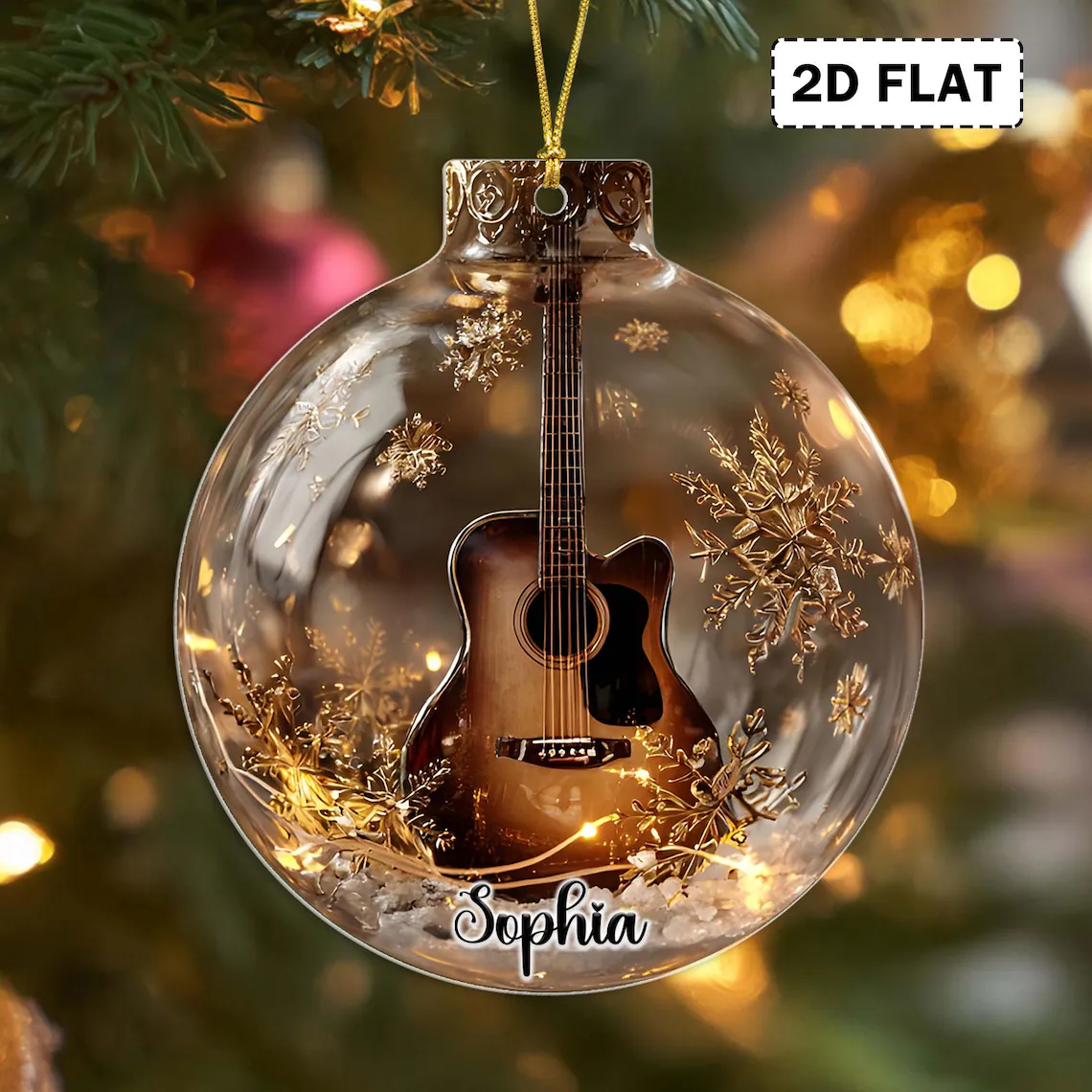 Personalized Multi Music Instruments Christmas Tree Ornament