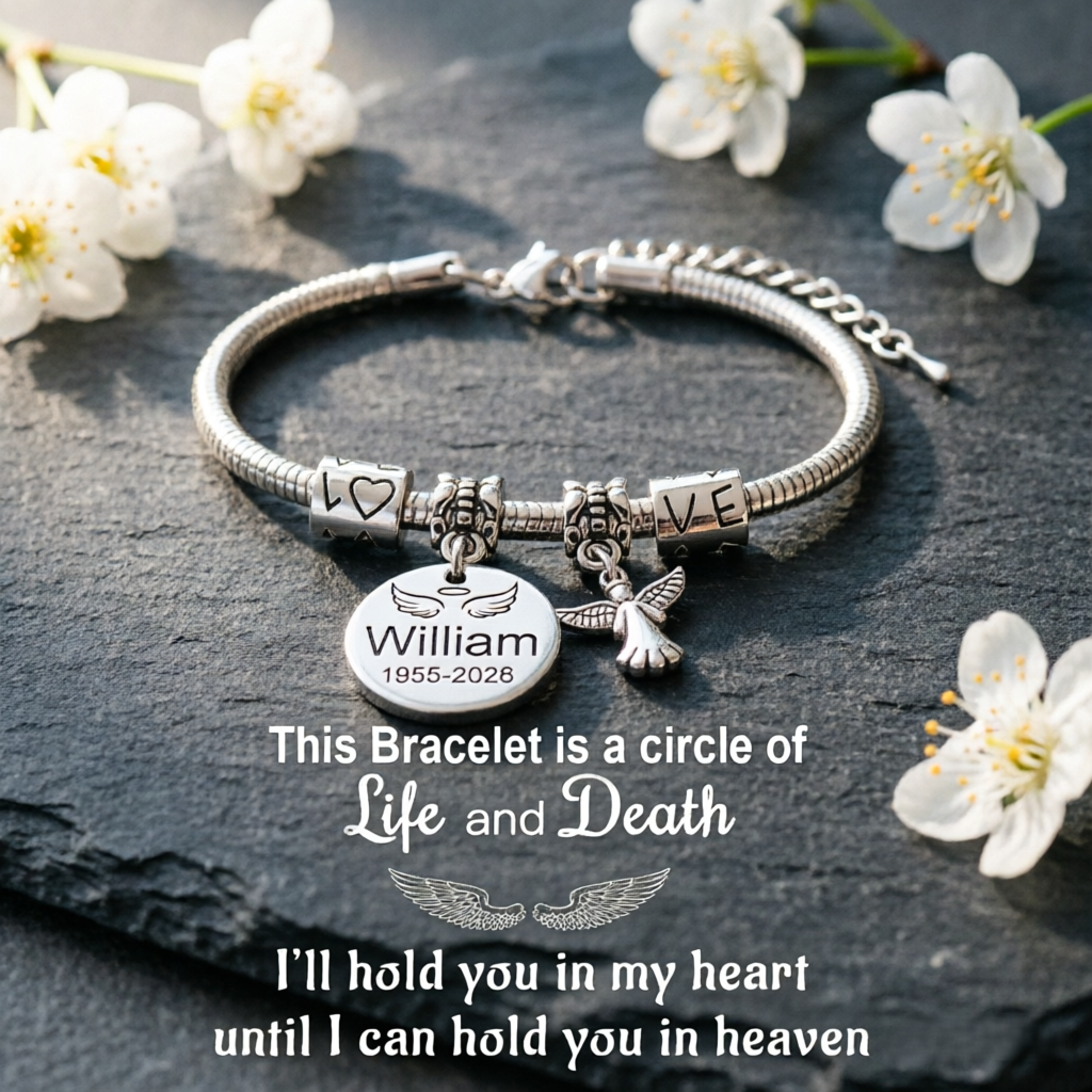 Always In My Heart, Personalized Angel Memorial Bracelet