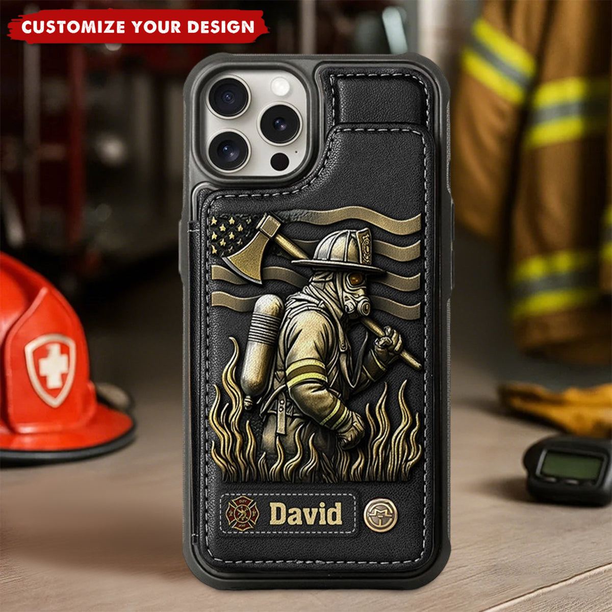 Proud Firefighter - Personalized Firefighter Wallet Phone Case