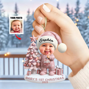 Baby's First Christmas - Personalized Newborn Photo Ornament