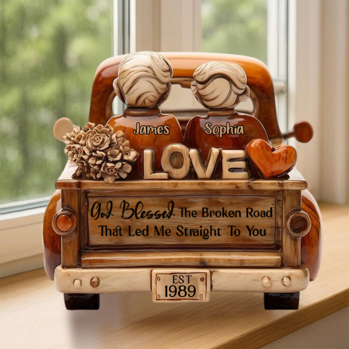 God Blessed The Broken Road That Led Me Straight To You - Custom Plaque