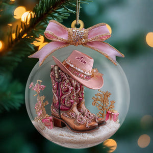 Cowgirl Boots - Personalized Cowgirl Ornament