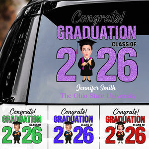 Custom Photo Class Of 2026 Graduation Car Window Decal Sticker