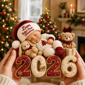 Personalized Baby's First Christmas Ornament,2026 Newborn Gift