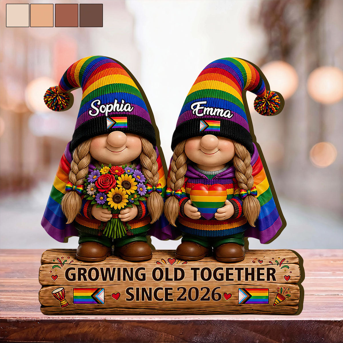Custom Rainbow Couple Plaque-Pride Month,Anniversary Gift
