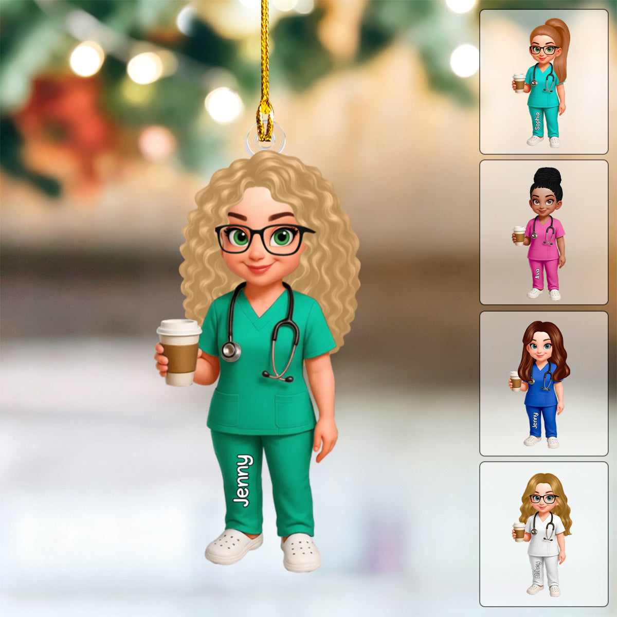 Personalized Healthcare Worker Ornament, Nurse & Medical Professional Gift