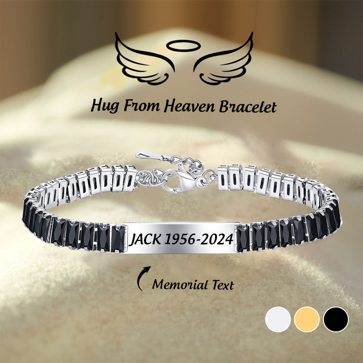 Personalized Engraved Memorial Text Personalized Bracelet
