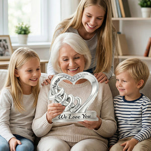 Nana's Heart-Personalized Acrylic Plaque For Her