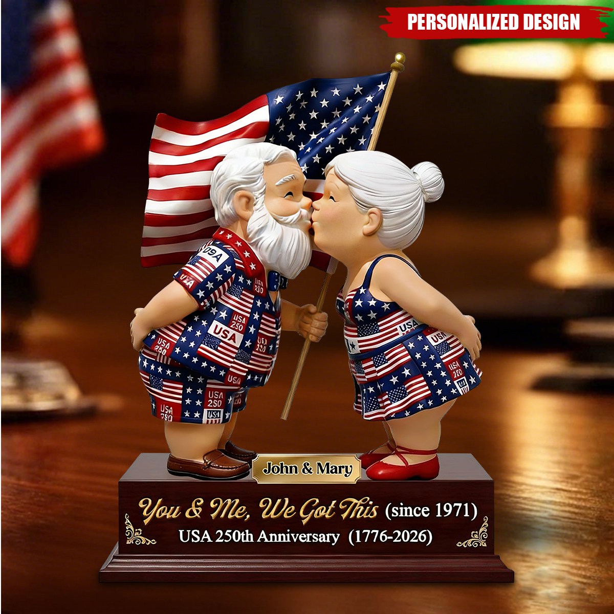 Personalized You & Me We Got This America's 250th Couple Acrylic Plaque
