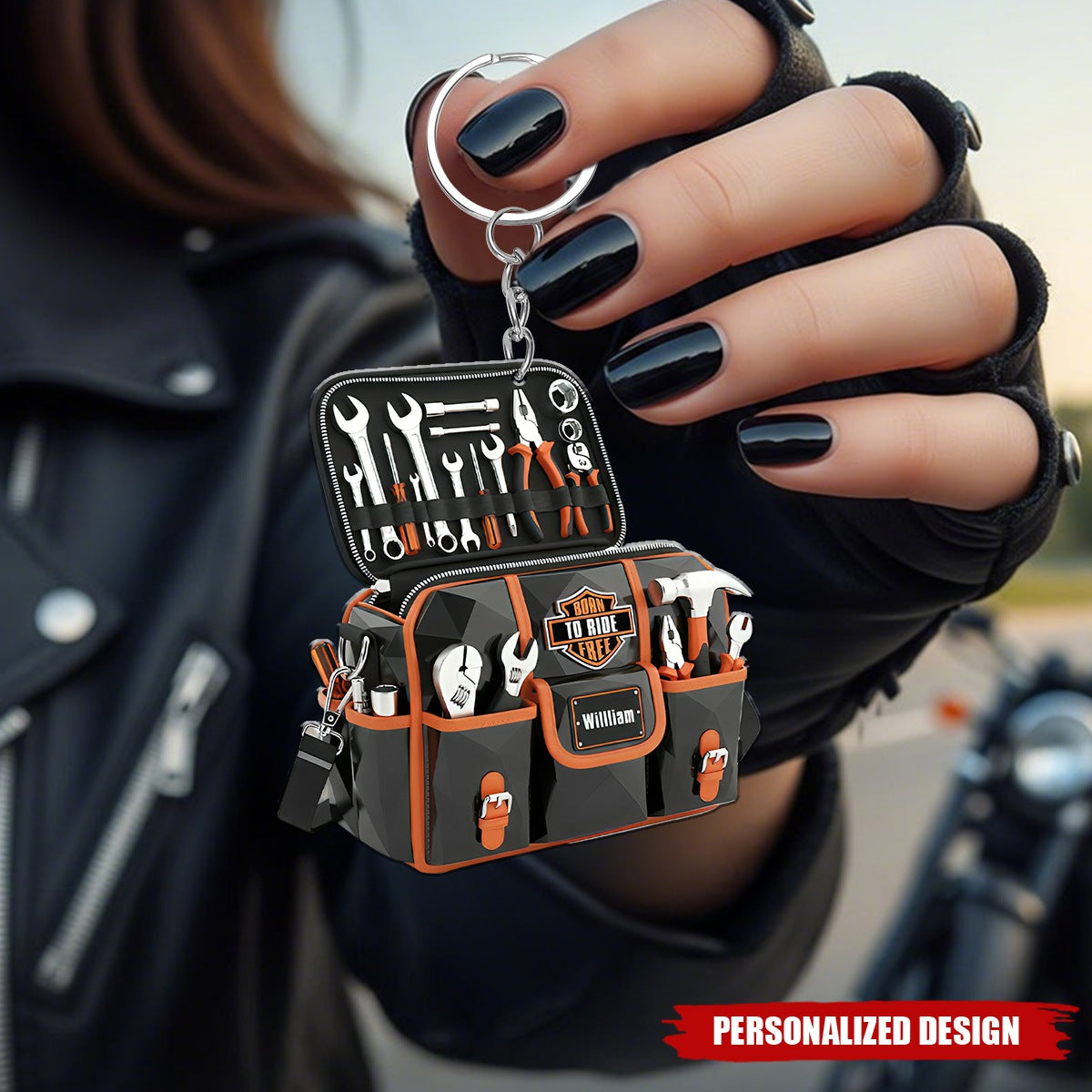 Born To Ride Free Keychain - Personalized Gifts For Bikers