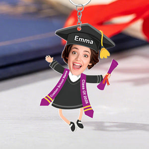 Class Of 2026-Personalized Photo Keychain For Graduate