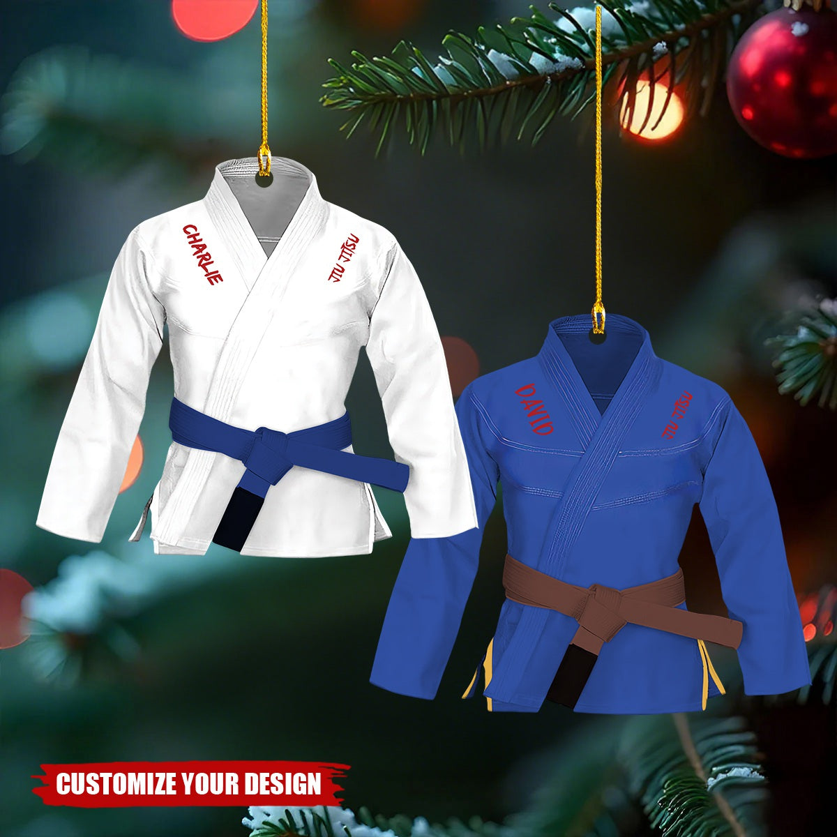 Custom Jiu Jitsu Uniform Ornament - Christmas Gifts