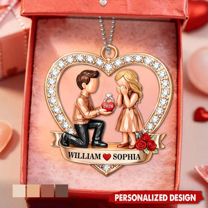 Couple Marriage - Personalized Acrylic Car Ornament