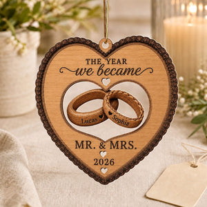 The Year We Became Mr. & Mrs.-Personalized Newlywed Christmas Ornament