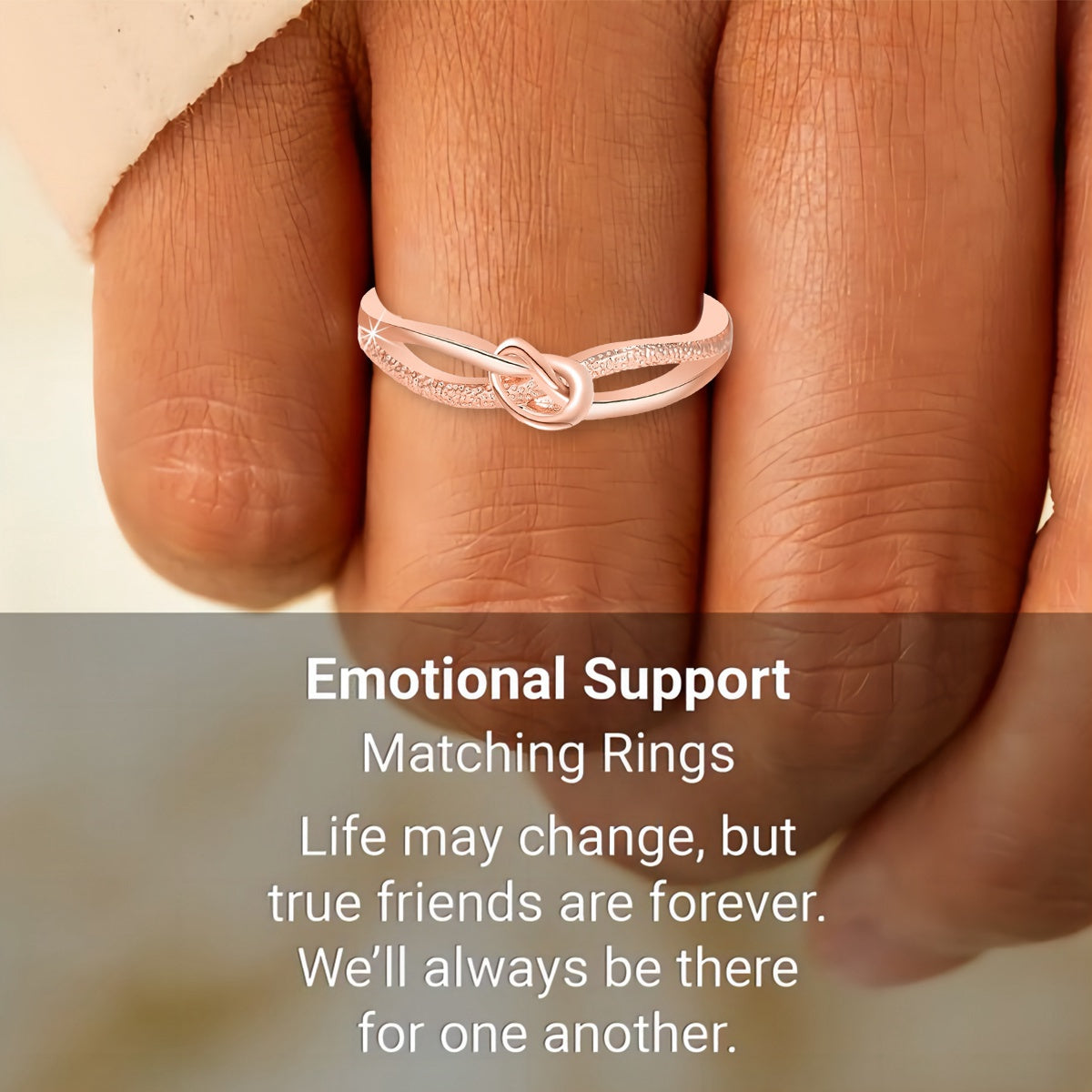 True Friends Are Forever Emotional Support Matching Infinity Ring