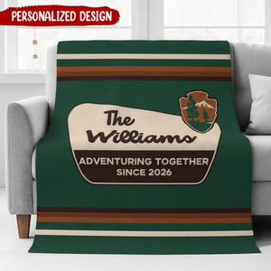 Personalized National Parks Anniversary Blanket For Couples, Fmaily