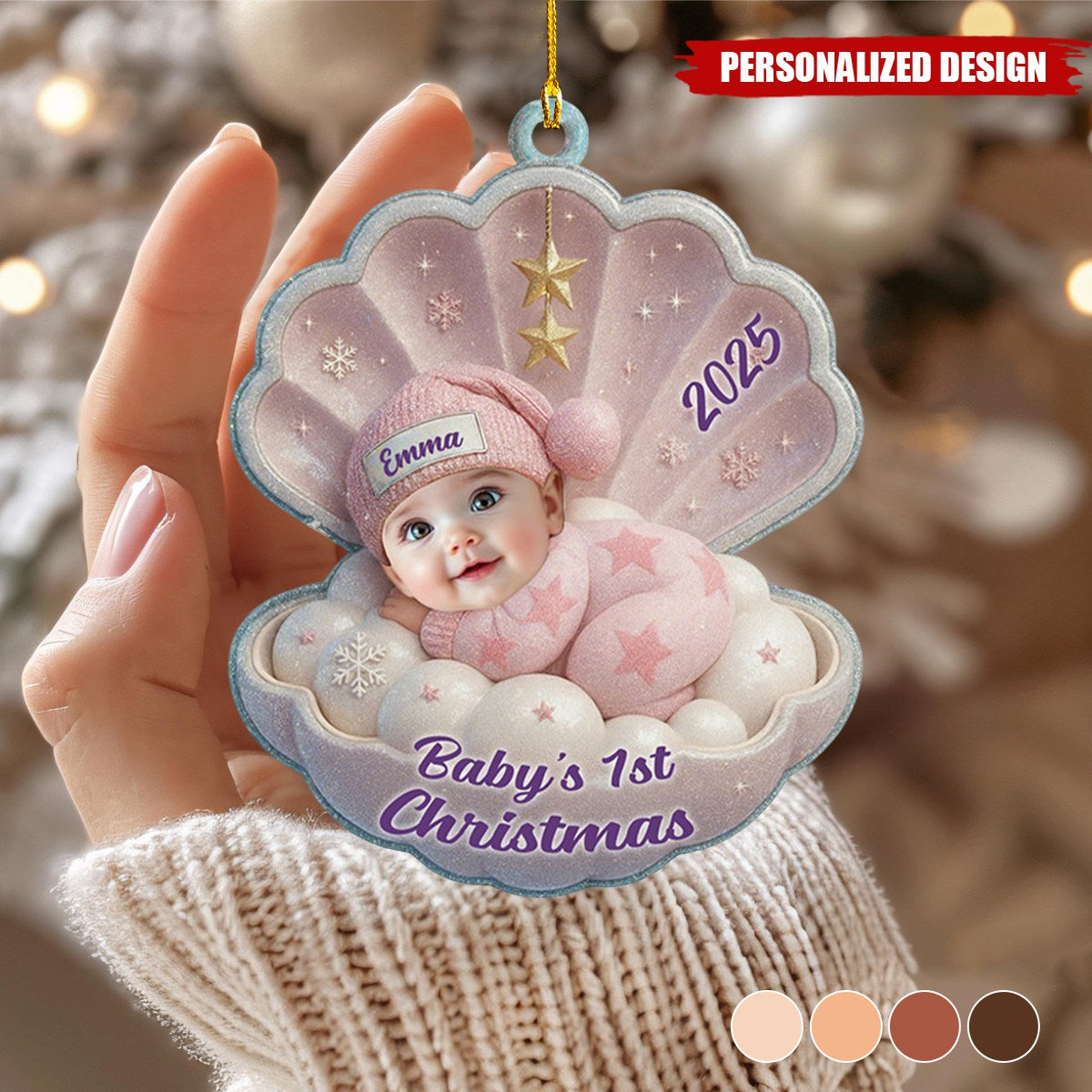 Baby's First Christmas Ornament, Personalized Newborn Christmas Ornament