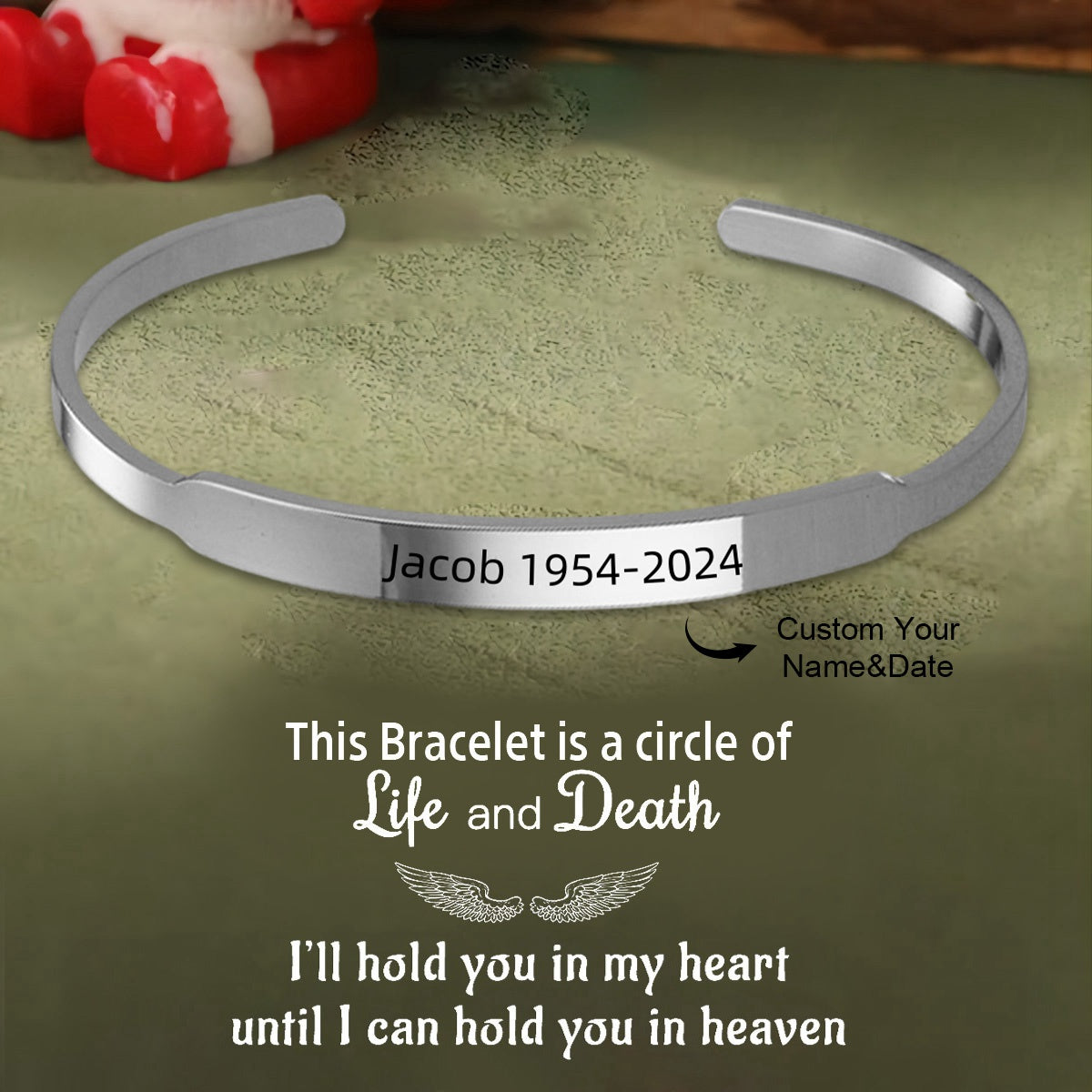 Personalized Custom Name&Date Bracelet for Women - Gift For Christmas