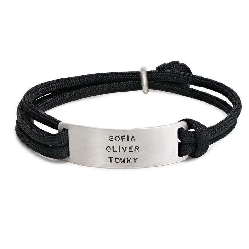 Personalized Engraved Men Bracelet - Father's Day Gift