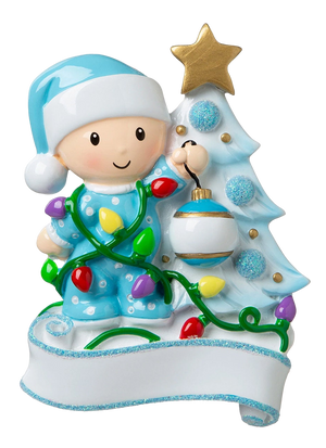 DIY Snow Baby's First Christmas Hand-writing Resin Ornament