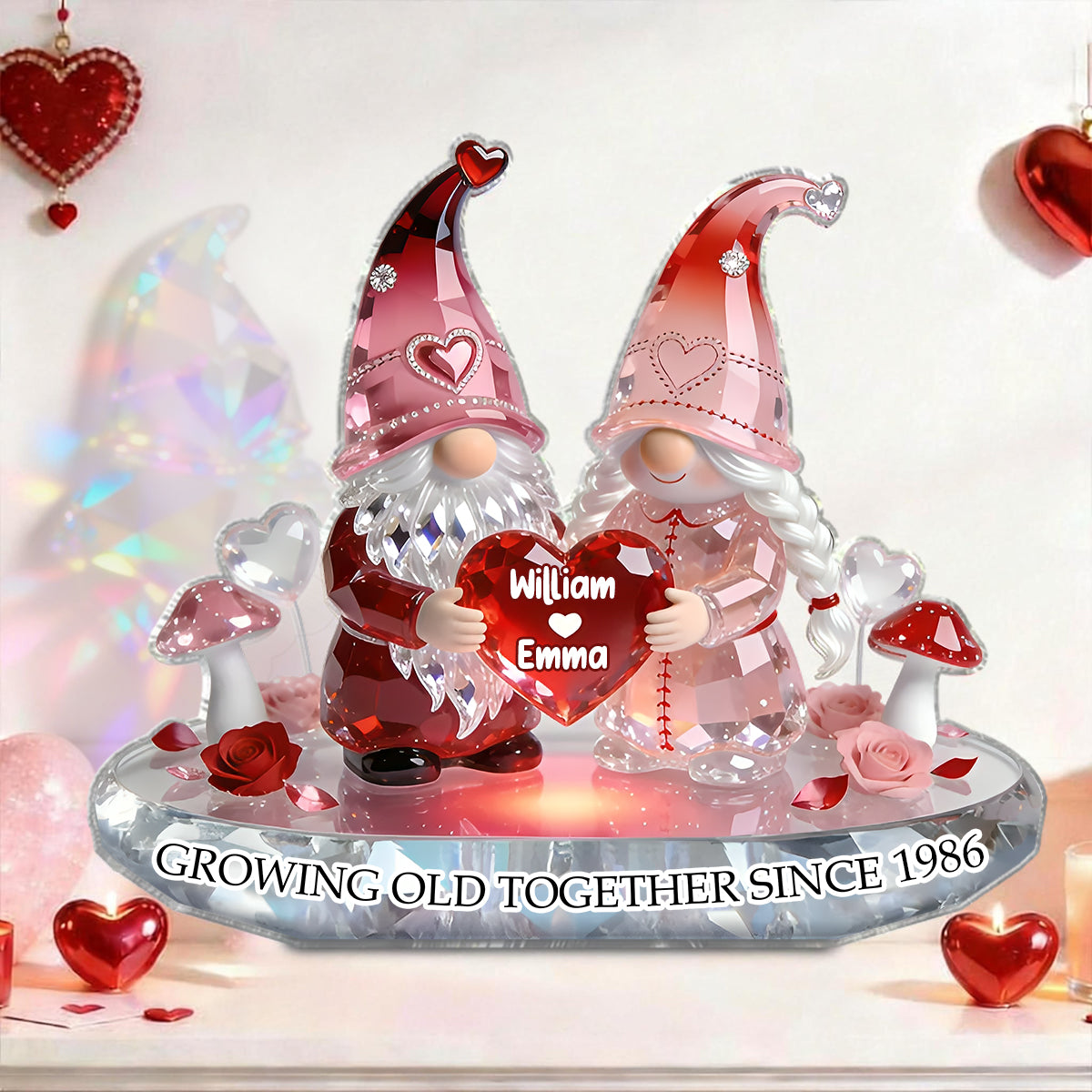 Growing Old Together-Personalized Couple Plaque