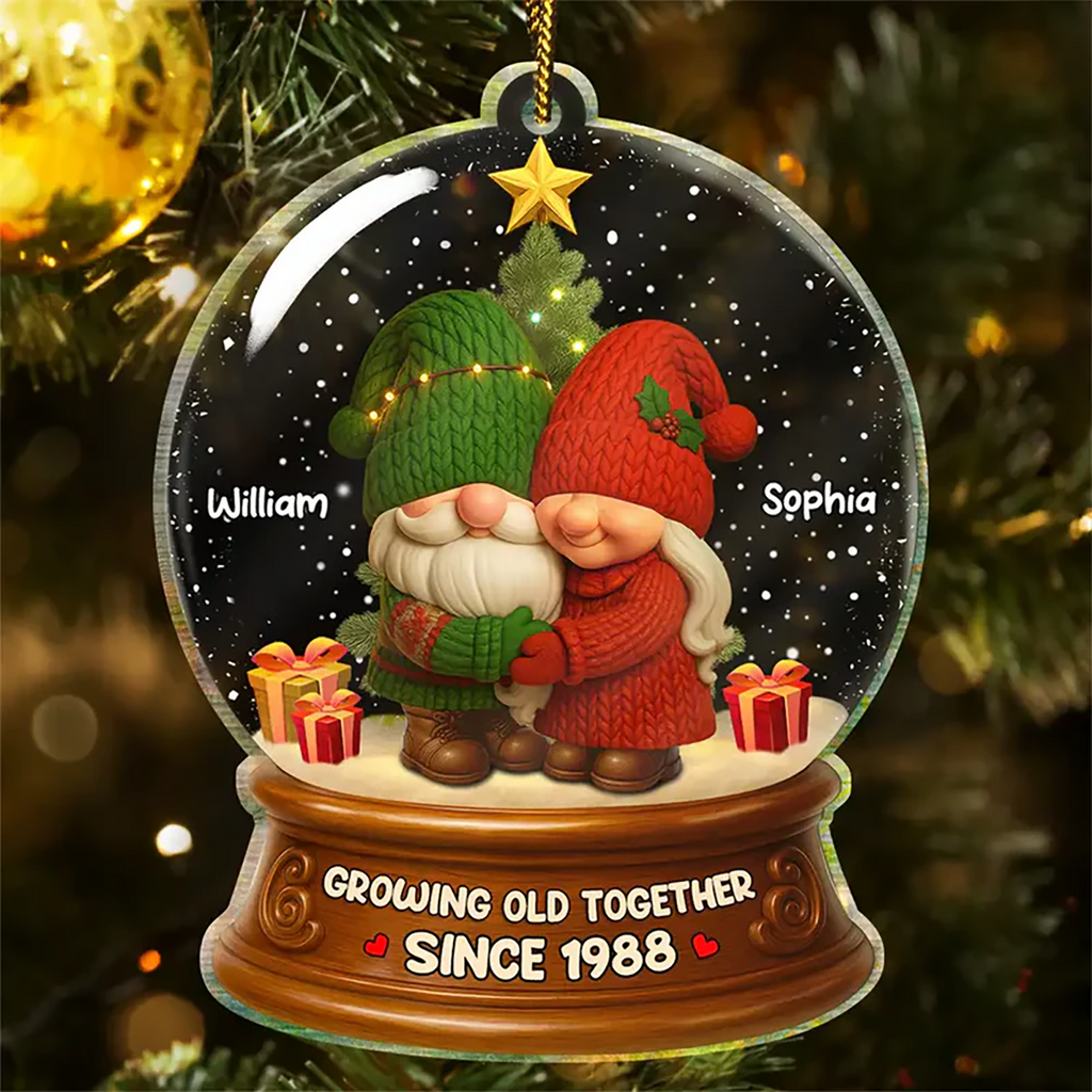 Ornement Noël Acrylique Personnalisé Couple - Vieillir Ensemble